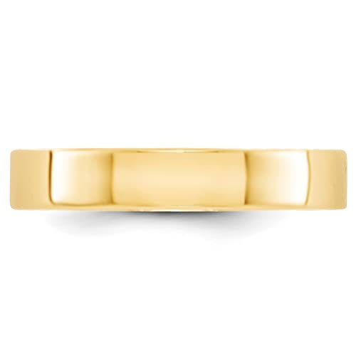 DEWBERRY 10k Yellow Gold 4mm Lightweight Flat Men's Wedding Band Size 5-84