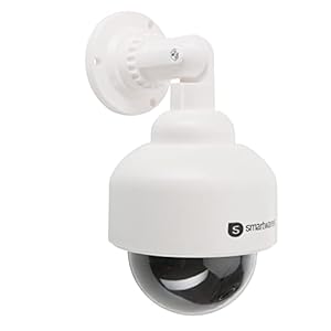 Smartwares CS88D Dummy Dome Camera – Muur- en wandmontage – Voor binnen en buiten gebruik – LED lamp, Wit
