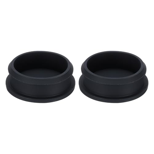 Image of Snap in Locking Hole Plugs Rubber Panel Seal Cover Drilled Silicone Caps, [for Kitchen Rubber, Waterproof Sealing Plugs] - 50.6mm /1.99in /Black /2Pcs