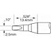 Metcal SFV-CH25AR - OKI / Metcal Soldering Tip, Easy Access Chisel, .10" (2.5mm) Tip Size (Original Design)