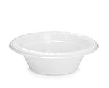 Basix 12 Ounce Disposable Soup/Cereal Bowls Microwave Safe 100 Count Pack Of 4 (400 Bowls Total) White