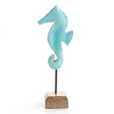 Pequeña figura de caballito de mar para colocar y regalar. La figura decorativa marítima aporta sensación de vacaciones a cualquier hogar.