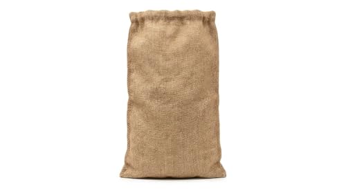 Jutesack 50 x 85 cm aus Naturjute atmungsaktiv und biologisch abbaubar 250 g/m naturfarben stabil vernäht waschbar bei 40 C für Gemüse Saatgut Deko und Pflanzenschutz
