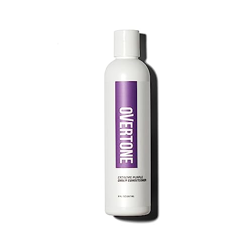 Overtone Haircare Daily Conditioner - 8 Oz Semi-Permanent Daily Conditioner W/Shea Butter & Coconut Oil - Cruelty-Free Hair Color (Extreme Purple) #TOP4