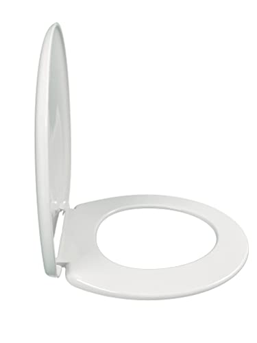 Jacob Delafon MIDEO – Siège en polypropylène avec Couvercle Charnière Métallique Blanc