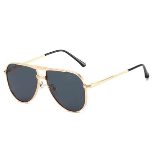 Lunettes de soleil rétro double pont métal verres dégradés homme femme protection UV400