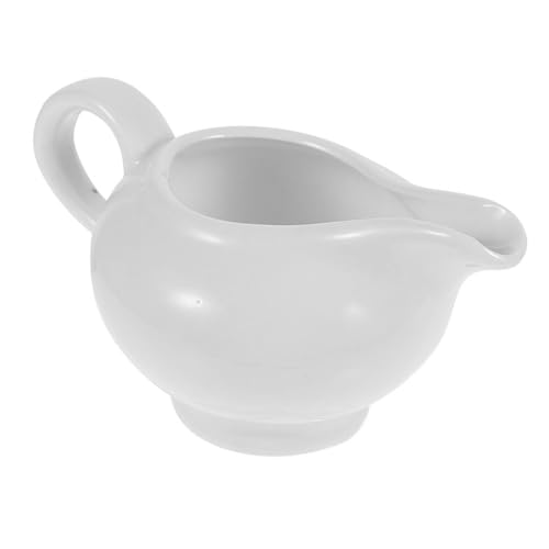 MUELODSIC Salsera de Cerámica con Vertedor Antigoteo Jarra para Salsa y Gravy Manejable y Fácil de Limpiar para Servir Cenas y Fiestas