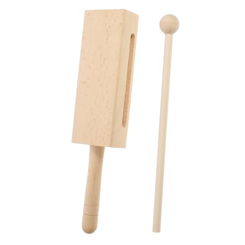 Abaodam 1 セット 丸太拍子木 木の楽器 大人の楽器 木製 打 木版 リズムスティック 木製ブロック リズム