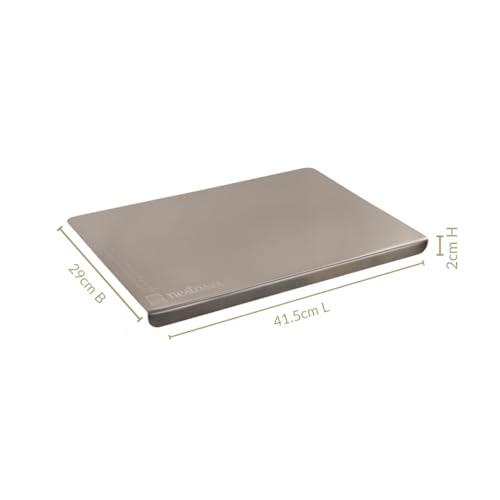 Image of Nestasia Stainless Steel Counter Top Chopping Board (41.5cm x 29cm) | Anti-Slip Rustproof Cutting Board with Measurement Markings for Chopping Fruits & Vegetables