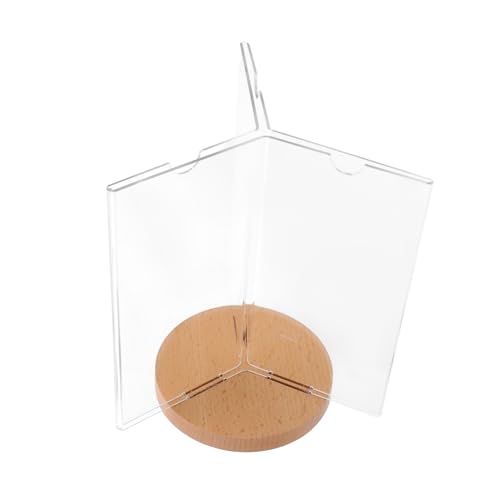 HAPINARY Sturdy Rotating Acrylic Menu Display Stand 6-sided Desk Sign Holder for Restaurant