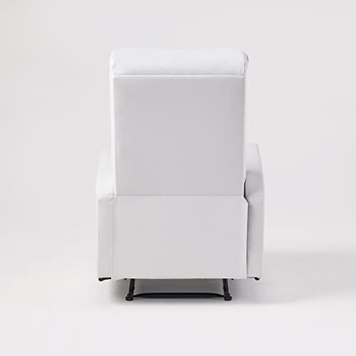 Sillón reclinable piel sintética blanco miniatura 7