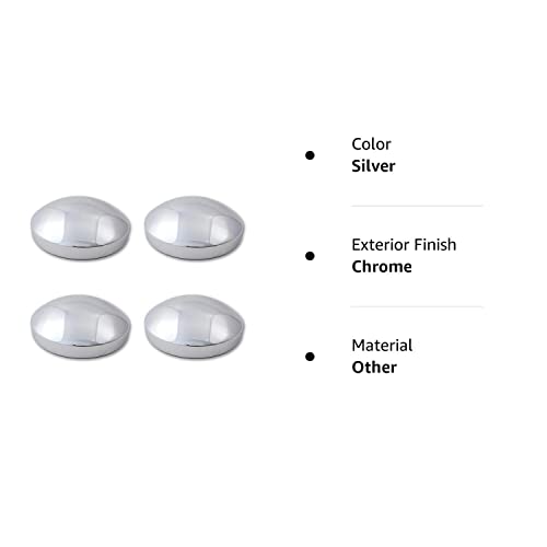 8 Chrome Dome Style Kenworth Peterbilt Truck Rear Hub Cap Wheel Covers Set Of 4 #TOP1