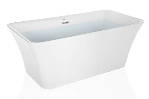 Empava 59 in Acrylic Freestanding Bathtub 7 Color Changing LED Lights Soaking Tub with Wireless Remote Control, 59 Inch, Glossy White Empava 59 in Acrylic Freestanding Bathtub 7 Color Changing LED Lights Soaking Tub with Wireless Remote Control, 59 Inch, Glossy White