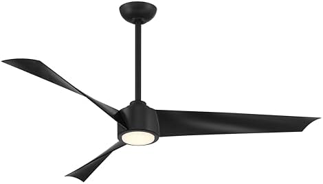 MINKA-AIRE F774L-CL Pike 56" 3-Blade LED Ceiling Fan - Coal Finish with Etched Lens