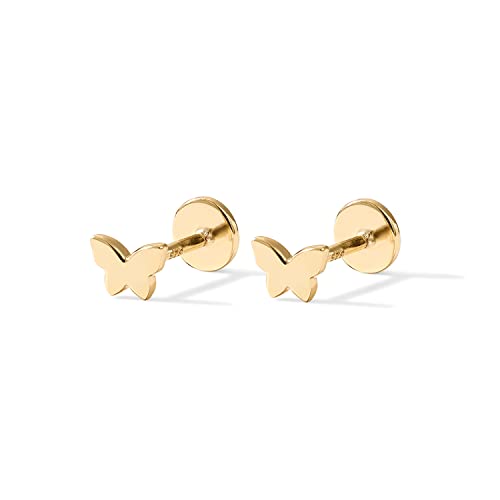 PAVOI 14K Snake Stud Flat Backs