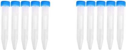 HOT LIFE Rimmed Plastic Cylinder Centrifuge Laboratory Test Tube With Screw Caps (Pack of 10, 15 ml, White & Blue) (B08LNXS6BQ) Amazon Price History, Amazon Price Tracker