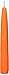 Zest Candle 12-Piece Taper Candles, 6-Inch, Orange