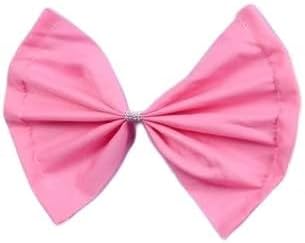 Wedding Chair Sash Bow Tie Spandex Chair Band Sash Butterfly Bow Tie Wedding Decoration Hotel Banquet Party Light Brown (Pink)