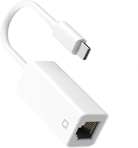 [Apple MFi Certified] USBC to Ethernet Adapter for iPhone, USB Type C to Gigabit Ethernet Portable RJ45 LAN Network Adopter for iPhone 17 Pro Max 16 15 MacBook iPad Galaxy Pixel PC Live Streaming