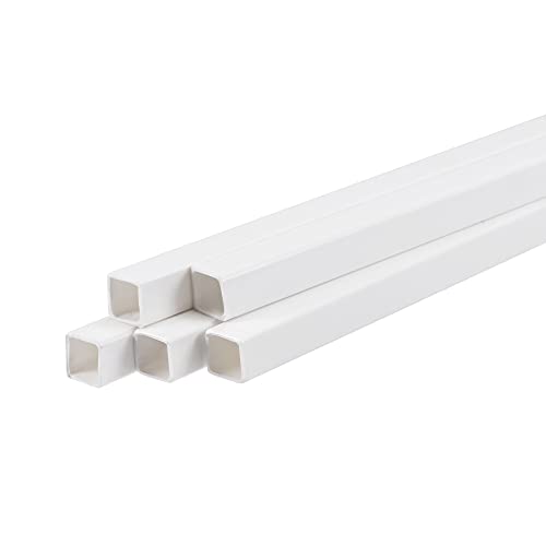 MECCANIXITY Plastic Model Tube ABS Square Tube 3-8x3-8x10 White Easy Processing for Architectural Model Making DIY 5 Pack