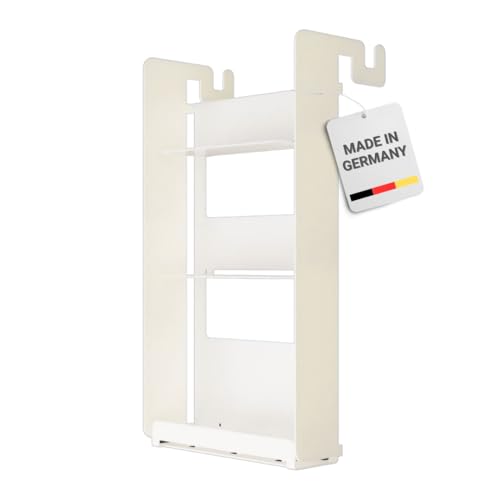 Radius® Duschregal Ohne Bohren Duschablage zum hängen Badezimmer Organizer Shampoo Halterung Dusche Duschkorb Halterung Shower Shelf zum selbst knicken mit Haken (weiß)