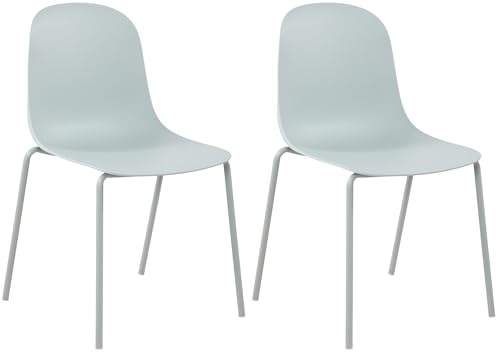 CLP Lot de 2 chaises Hardin, chaises de Jardin empilables, résistantes aux intempéries et aux UV, idéales pour Balcon, Couleur:Turquoise