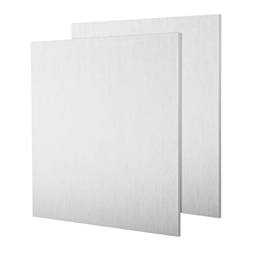 2 Pack 6061 T6 Aluminum Sheet Metal 6 x 6 x 0.236 (1/4) Inch Flat Plain Plate