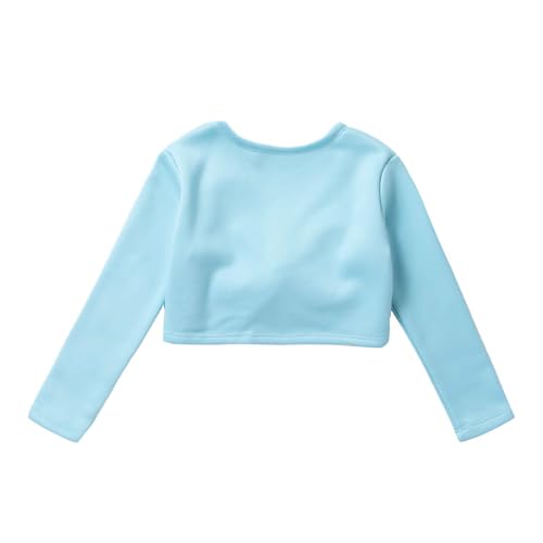 JEYPINMI Ballet Wrap Top for Girls Long Sleeve Crossover Ballet Cardigan Ballerina Gymnastics Sweater4
