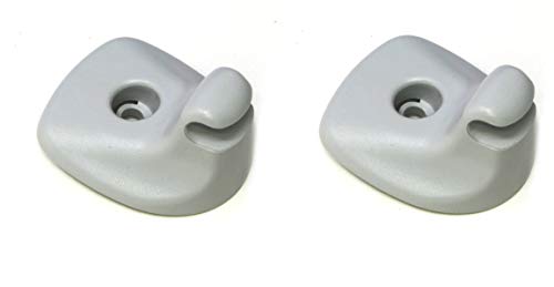 JSP Manufacturing New Aftermarket Replacement Grey Sun Visor Support Clip 1GW25DW1AA Compatible with Dodge Avenger and Chrysler Sebring, 2007-2010 (2)