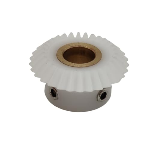 Cylindrical Drive 1pcs 1 Module 20 Teeth Equal Diameter Pinion with Copper Sleeve 5mm 8mm Inner Hole 90 Degree Meshing Angle POM Bevel Gear Rack Machinery(8MM BORE)
