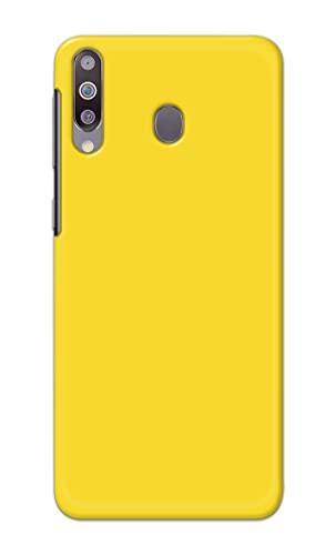 Image of Printed Hard Back Cover Case for Samsung Galaxy M30 Back Cover (Plain Yellow) -1803