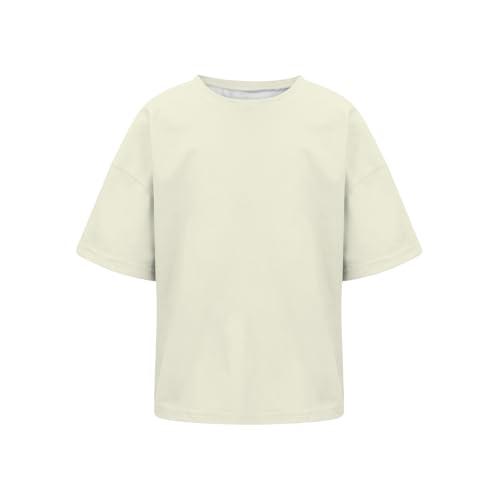 Cotton Shirts for Girls Short Sleeve Soft Plain Solid Pure Color Tops Tee Basic Loose Shirts Teens Clothes Girls Plaid3