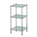 Valsan 57400GD Essentials 24K Gold 3-Tier Glass Shelf Unit