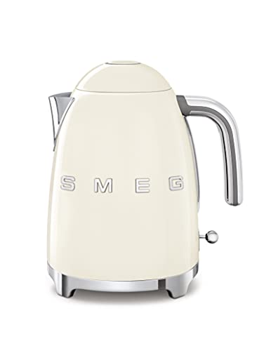 SMEG KLF03CREU Hervidor de Agua Eléctrico 1,7 L 2400W de Acero Inoxidable 50's Style