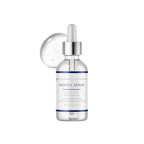 Nightly serum face moisturizer with lactic acid hyaluronic acid & green tea extract | hydrates & smooths Skin & dissolves dead skin cells | Reduce fine lines and wrinkles treatment for All Skin Types