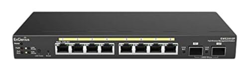 Image of EnGenius 8-Port Gigabit 802.3af PoE Layer 2 Managed Ethernet Switch, 2 SFP Ports, 61.6W PoE Budget with Remote Monitoring (EWS2910P)