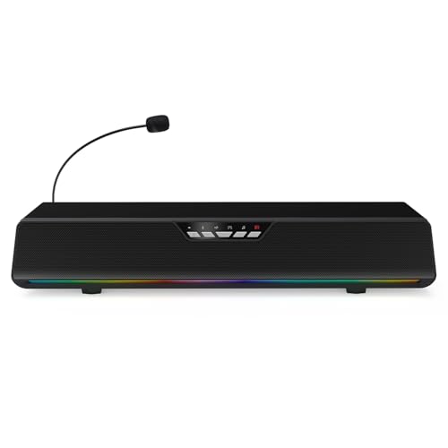 ottosing Sound Bar for Smart TV— 5.1 Surround Sound Soundbar for PC, Bluetooth 5.4 Computer Sound Bar with Dynamic RGB Light,Plug & Play, Gaming Speakers for Computer Desktop, PC, Laptop, Tablet