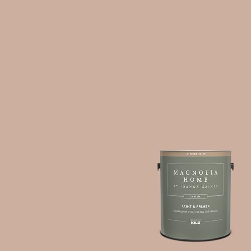 Magnolia Home by Joanna Gaines Classic Interior Wall, Ceiling, Trim Paint and Primer, Satin Finish, 1 Gallon - ROSY PINK