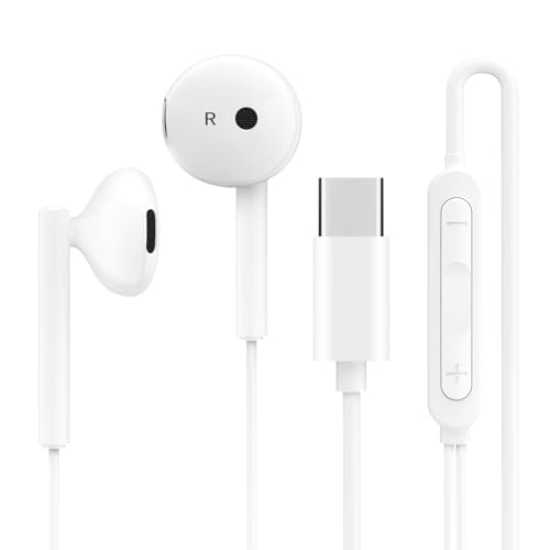 Image of USB C Headphones for iPhone 17 16 15, Wired Earphones USBC for iPad Air Pro Mini MacBook, Type C Earbuds for Samsung S26 25 24 23 22 21 20, Google Pixel, Lenovo, Dell, in Ear Headphones, Microphone