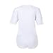 KLANNIZEROE Classic Solid Bodysuit Snap Crotch Pajamas ABDL Diaper Onesie (White, l)