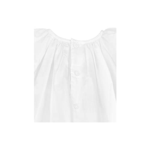 Petit Ami Baby Girls' Hand-Embroidered Smocked Bubble With Pearls, Newborn, White #TOP3