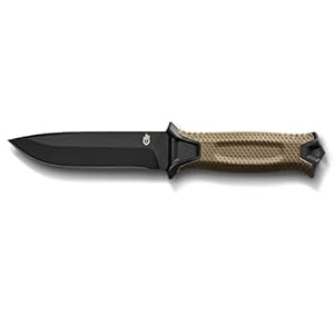 Gerber Gear StrongArm Knife – Fixed Blade – Tactical Knife for Survival Gear – Full Tang, 420HC Steel Blade – Camping Survival Knife – Coyote Brown