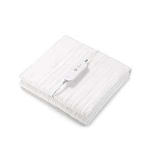 Wärmeunterbett 150x80cm, weiße Heizdecke, waschbar, 4 Heizstufen und 10 Stunden Abschaltautomatik, wärmeunterbett mit Überhitzungsschutz