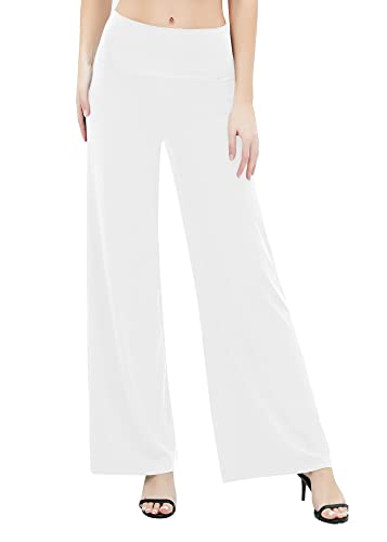 Urban CoCo Women's Dress Pants Solid Wide Leg Casual Sport Trousers Straight Leg High Waist Stretch Pants