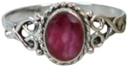 Ruby Ring, Self-Love Ring, Purposeful Ring, Oval Stone Ring, Friendship Gift Ring, Daily Wear Ring, Promise Ring, Raw Ruby Ring, Handmade Ring, Engagement Ring, Created Ruby Jewelry