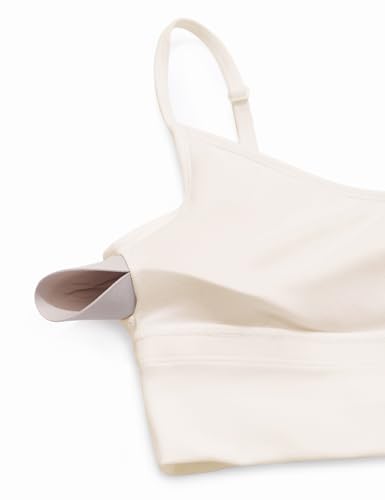 CRZ YOGA Womens Butterluxe Sweetheart Longline Sports Bra - V Neck Adjustable Thin Strap Yoga Camisole Padded Crop Top4