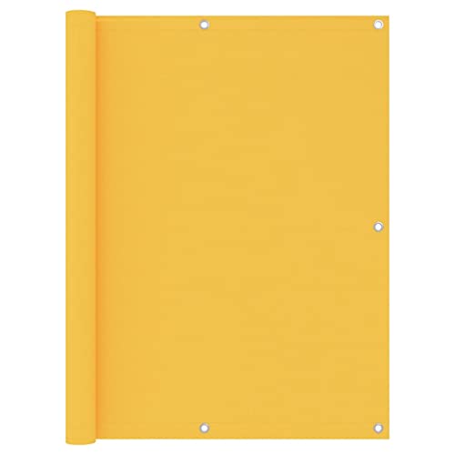Qnhdfrt Telo protettivo per balcone, giallo, 120 x 500 cm, tessuto Oxford con rivestimento in poliuretano, protezione UV e dalle intemperie, salvaspazio, per piccoli balconi, terrazze e giardini