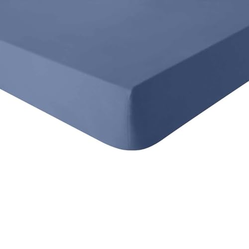 D03-32041-513013-SXU Lenzuolo con Angoli in Morbidi 200cm Lunghezza 0,90 mt. Larghezza cotone denim blu