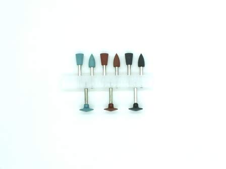 ADDLER Dental Polishing SILICON Bur Contra Angle CA of 9 ASSORTED COLOURS AND SHAPES