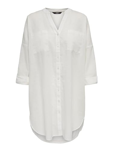 ONLY Damen Hemd ONLAPELDOORN SOLID - Relaxed Fit XS S M L XL Pink Weiss...